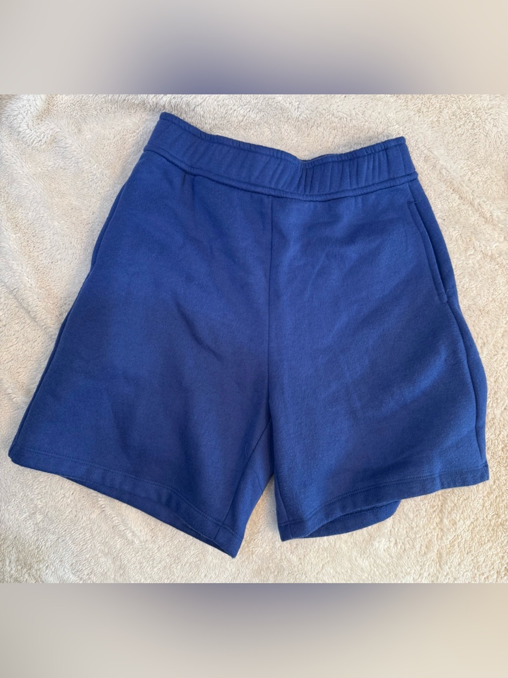 Princess Polly Royal Blue High-Waist Lounge Shorts